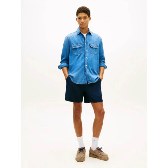 Tommy Hilfiger Ανδρικό σορτς Logo Relaxed Shorts With Linen